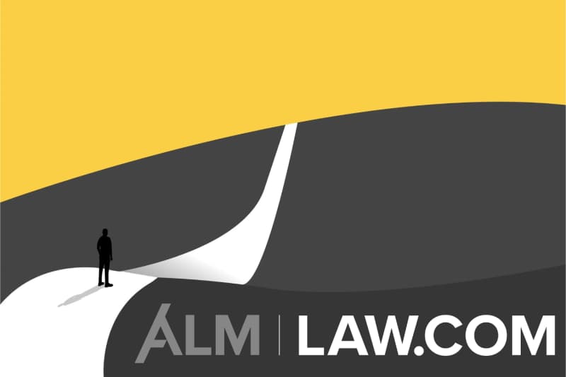 Animated graphic of person walking down a long road